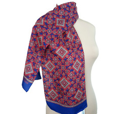 Vintage Sara Coventry Silky Scarf Long Rectangle Multi Colorful Signed Italy