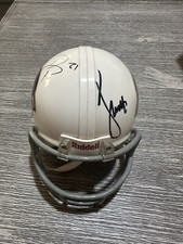 Larry Fitzgerald Signed Mini Helmet Patrick Peterson Arizona Cardinals Autograph
