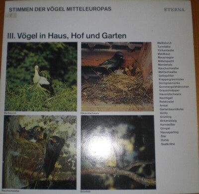 LP Michael Schubert Stimmen Der Vögel Mitteleuropas - III. Vögel In Haus, Hof U