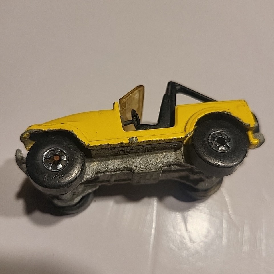 Vintage Hot Wheels Jeep CJ7 Diecast Scale Model Yellow Eagle