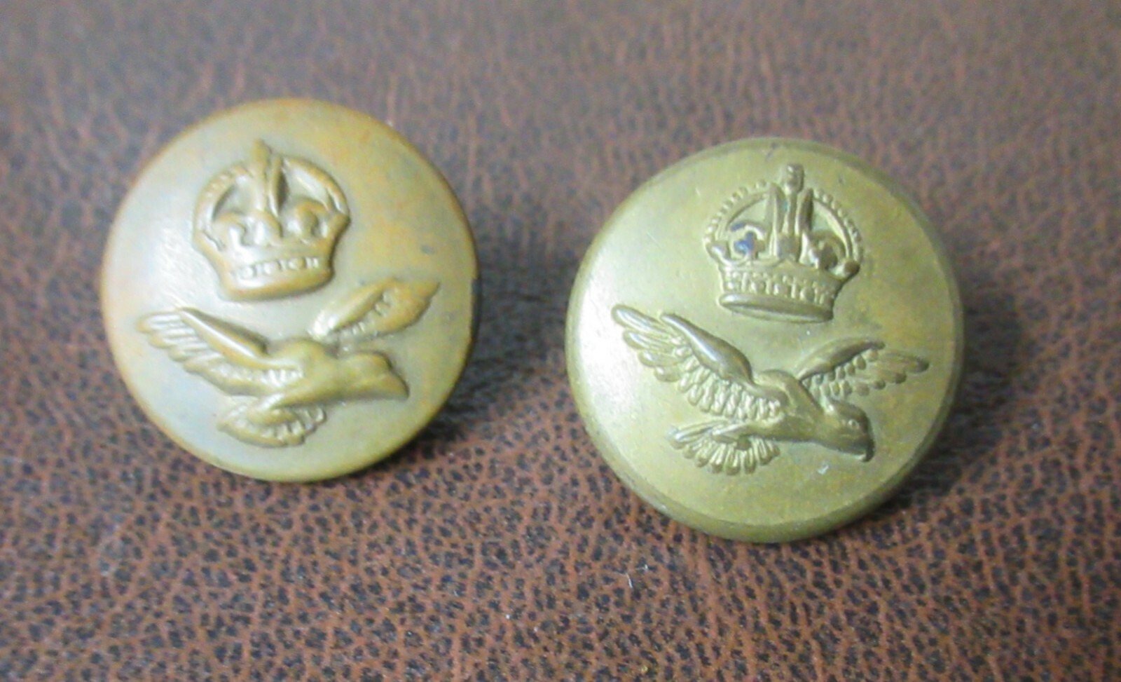 2 Vintage brass RAF buttons Made by FIRMIN of LONDON  probably date from 1940's