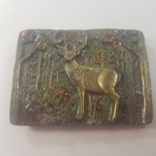 1981 Belt Buckle Deer Buck Forest Aurora Colorado Chad Corporation