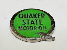 Vintage Quaker State Motor Oil Lapel Pin Tie Tack Badge Q Logo Pennsylvania Auto
