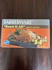 Faberware Roaster Pan SilverStone Non-stick Open Box NOS