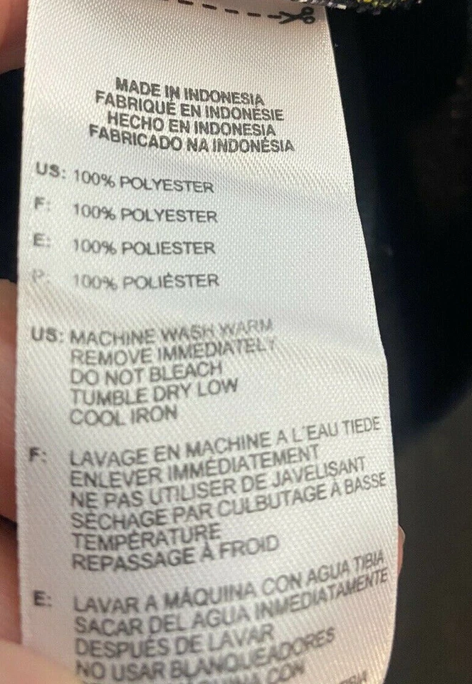 Adidas Men's Navy & Yellow Quarter Zip Pullover - Size Medium - Image 4 of 4