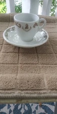 Antique O.P.CO. Syracuse China  1920's "THE VANDERBILT"" Demitasse Cup Saucer