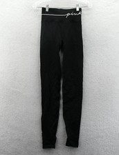 Victorias Secret Leggings XS Black Seamless High Waist Tight PINK Active Script