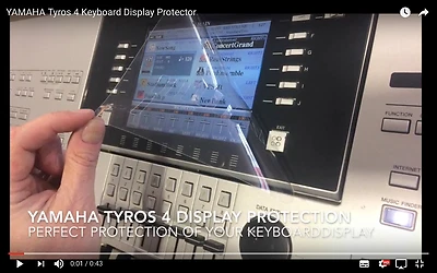 YAMAHA Tyros 4 Tyros 3 Keyboard Displayschutzfolie (ablösbar ohne Rückstände)