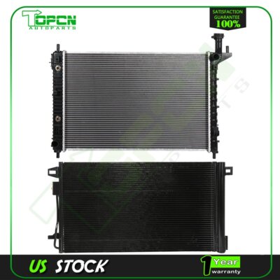 Fits Chevrolet Traverse Saturn Outlook Replacement Radiator & Condenser Assembly