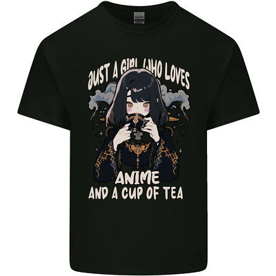 Just a Girl Who Loves Anime & a Cup of Tea Kinder T-Shirt Kinder