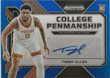 2023-24 Panini Prizm Timmy Allen Blue Prizm Auto RC 124/125 Memphis Grizzlies