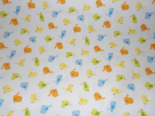Fun & Games Colorful Chicks on White Cotton Fabric Studio E Sold bty