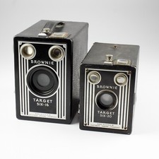 Sibling Pair of Kodak Art-Deco Brownie Target Six-16  Six-20 Box Camera Lot