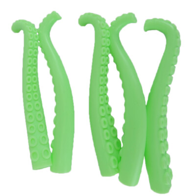 5 GREEN Sea Monster Octopus Squid Kraken Cosplay Finger Puppet Alien Tentacles