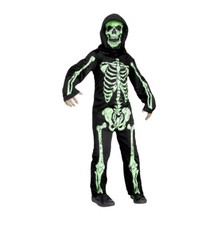Skeleton Phantom Boy Girl Halloween Costume S 6-7 
