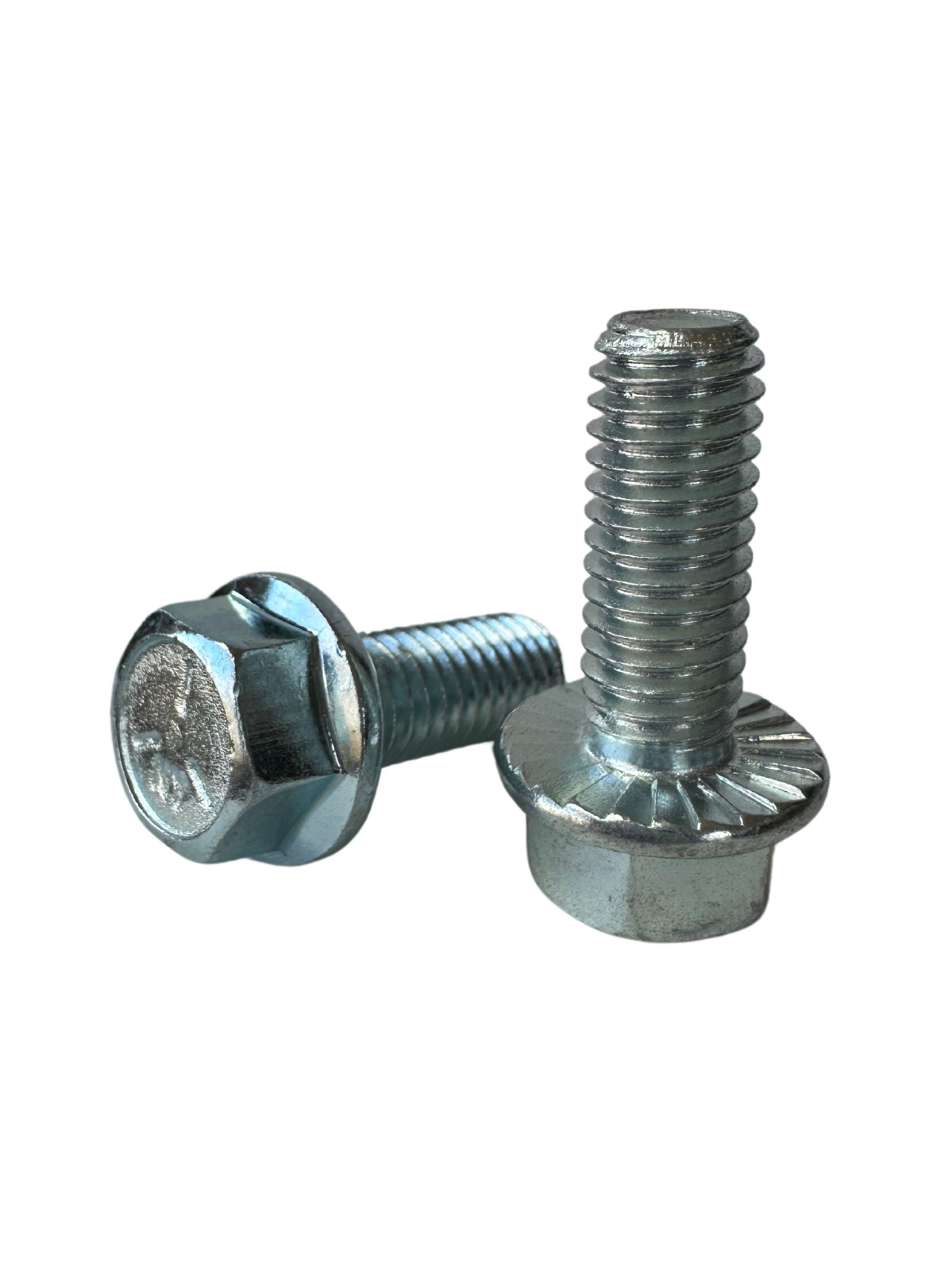 (100 Pcs) 5/16-18x1 1/4 Grade 5 Hex Serrated Flange Bolts Screws (FT) Zinc Clear