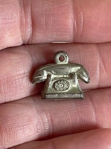 VINTAGE Cracker Jack Prize TELEPHONE Phone GUMBALL  Bracelet Charm Jewelry Toy