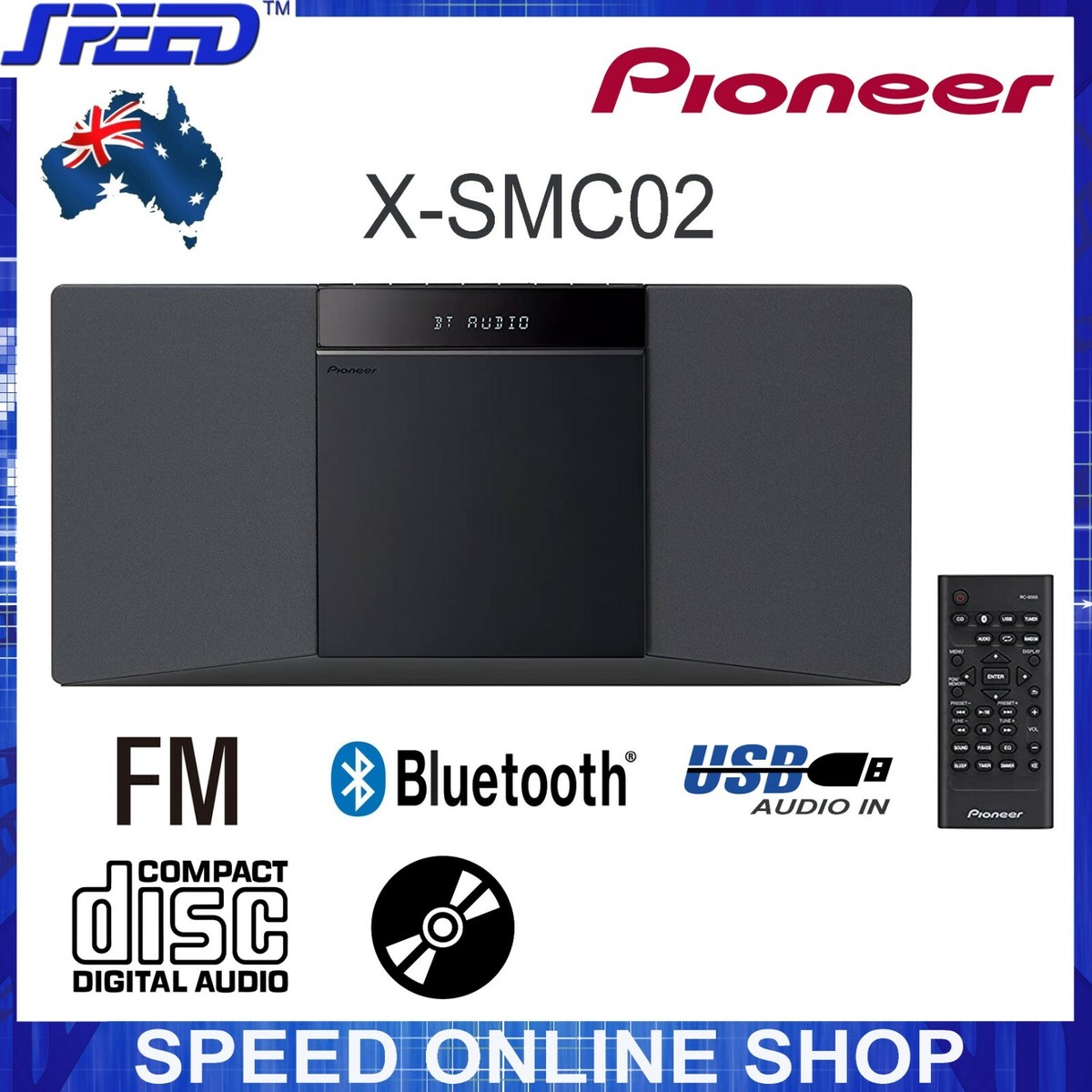 Pioneer X-SMC02(B) Slim CD Micro System - OUT OFF STOCKS