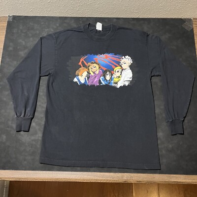 Vintage Korn Shirt Long Sleeve Giant Anime Cartoon Band 1990s