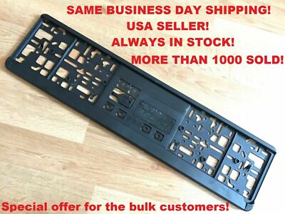 Universal Euro License Plate Tag Holder Mount Adapter Bumper Frame Bracket New