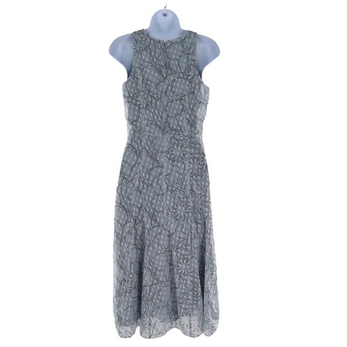 Banana Republic Midi Dress Women's 0 Blue Wedding Guest Evening Wear Night Out - Picture 5 of 11