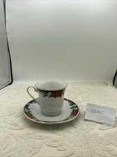 Tienshan Deck The Halls Cup and Saucer