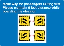 MAKE WAY FOR PASSENGERS EXITING FIRST. PLEASE | Adhesive Vinyl Sign Decal