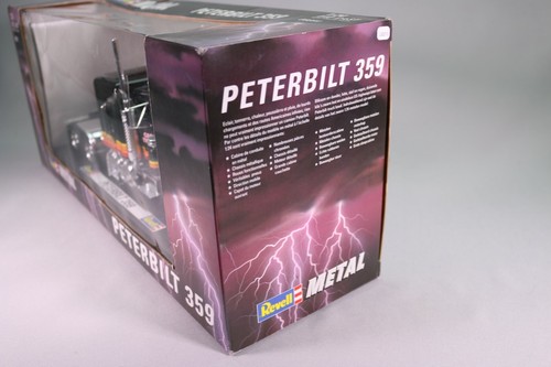 LE213 REVELL 08891 Camion 1/24 1:24 Tracteur Peterbilt 359 Carry Transit noir - Foto 5 di 6
