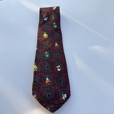 Men's Vintage Looney Tunes Mania Tie 1993 Bugs Bunny Cartoon Daffy Tweety Taz