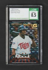 1998 Donruss GOLD Press Proof DAVID ORTIZ RC #299 ~ Graded CSG 8.5 ~ RARE! 