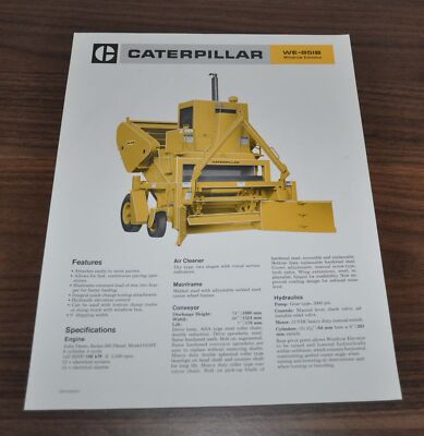 Caterpillar WE-851B Windrow Elevator Technical Specification Brochure Prospekt