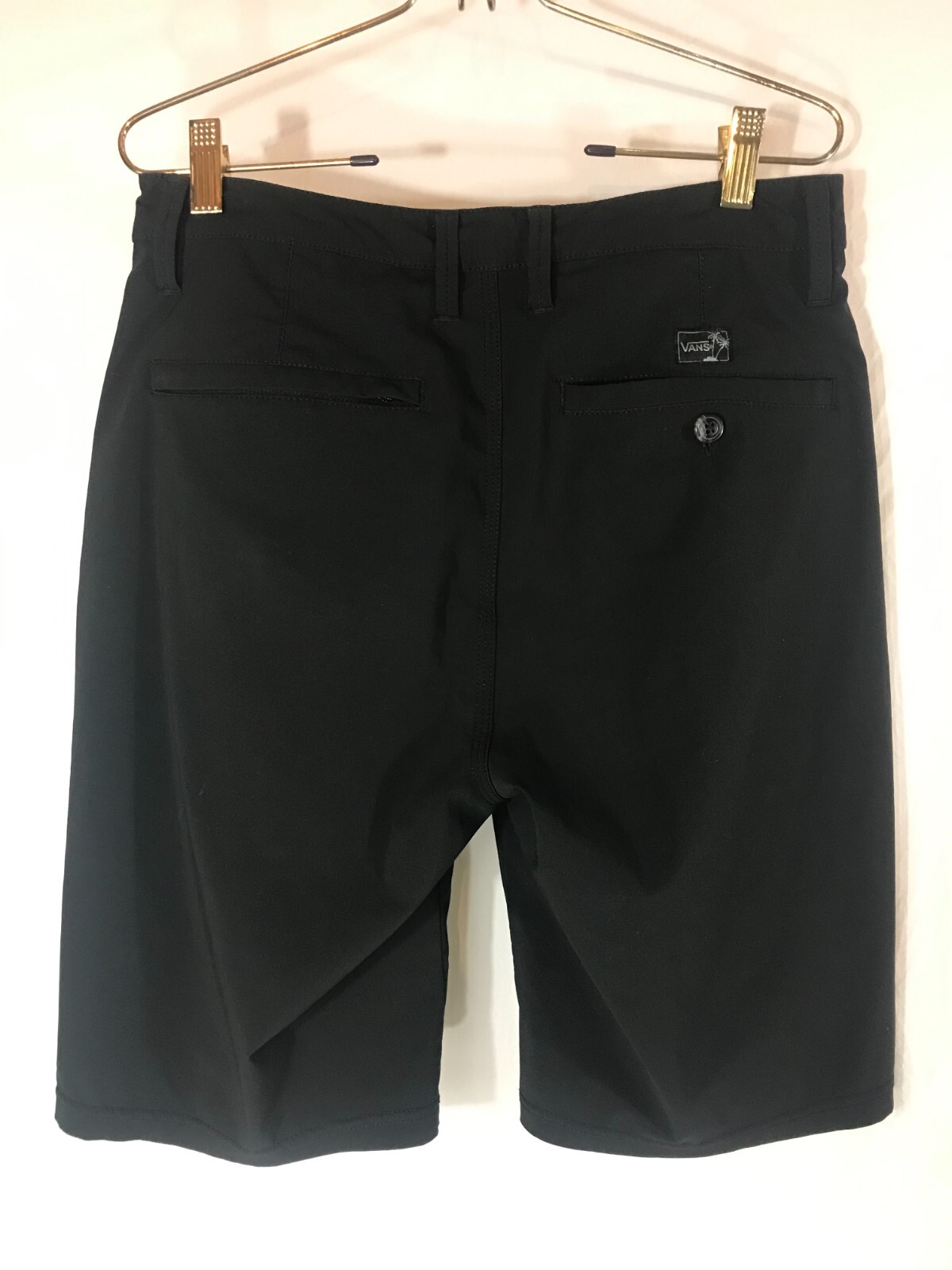 Vans Skate Shorts Mens 28 Black Mid Length Cotton Casual Preppy thumbnail 4
