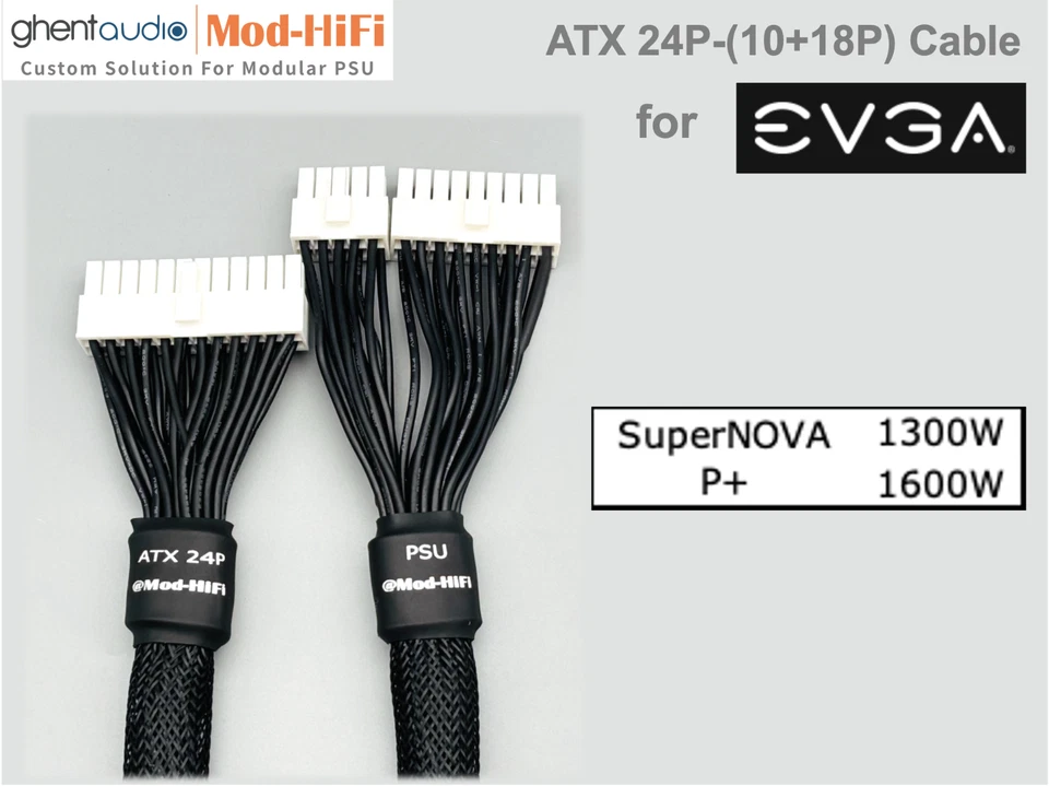⚡️ATX 24-Pin Cable for EVGA SuperNOVA P+ 1600W 1300W -📏60cm/24inch - Image 2 of 4