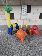 VTG Tupperware Zoo-It-Yourself Animal Complete Building Set Elephant Giraffe Dog