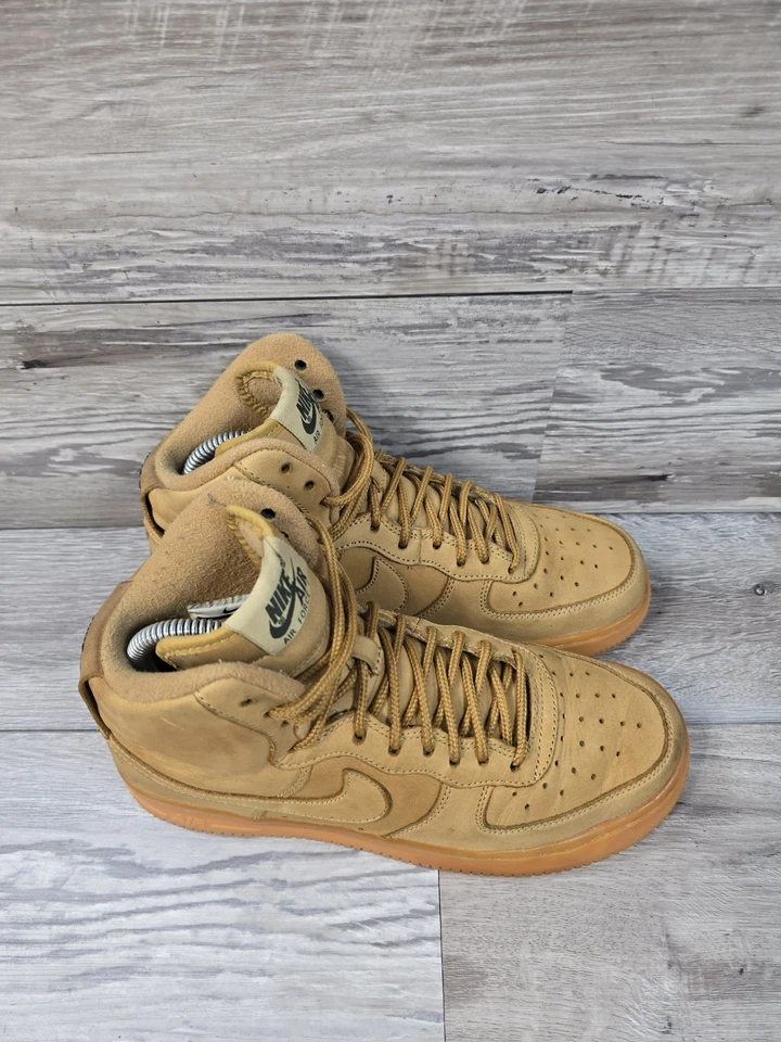 Nike Air Force 1 высоты WB льна кроссовки молодежный размер 5,5Y желтовато-коричневый туфли 922066-203 - Изображение 2 из 4