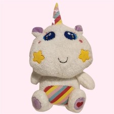 Valentine's Hug Me White Unicorn Plush Stuffed Animal Soft Rainbow 16"