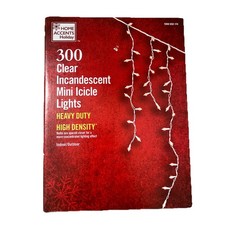 NEW HOME ACCENTS 300 CLEAR INCANDESCENT MINI LIGHTS INDOOR OUTDOOR CHRISTMAS