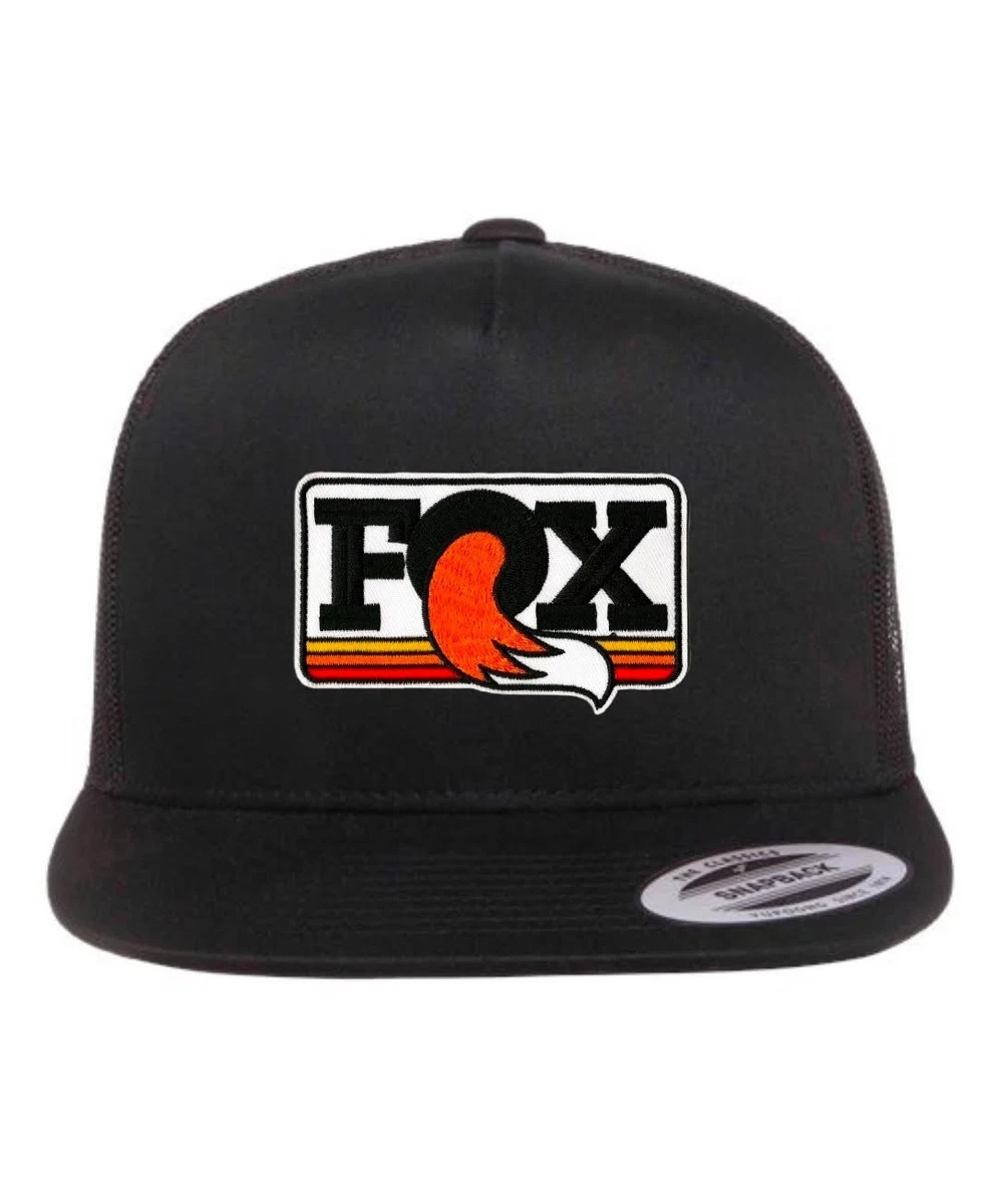 Classic Black Trucker Hat with Orange Fox Patch Logo Mesh Trucker Hat | Accesories for MTB & Lifestyle | FOX main image 4
