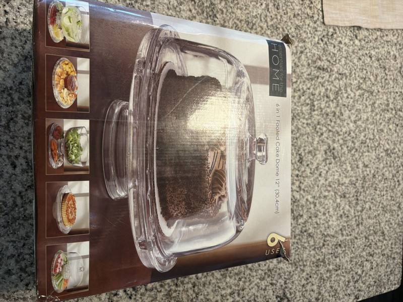 Essentials Of The Home 6 In 1 Footed Cake Dome 12"
