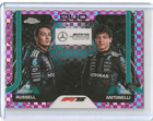 2025 Topps Chrome F1 #167 George Russell/Kimi Antonelli Pink Checker Flag #/250