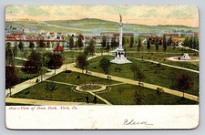 Penn Park York PA Postcard c1910 Souvenir Post Card Co Monument View