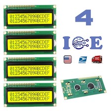 4pcs LCD 1602 Yellow 16x2 HD44780 Character Display Module for Arduino lcd1602