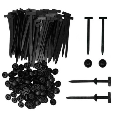100Pcs Automotive Nylon Cable Tie Fastener Kit   Universal Car Zip Tie Buckle C