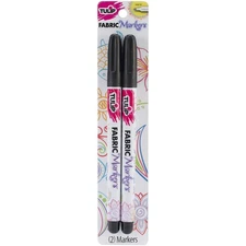 Tulip Writer Fabric Markers 2/Pkg-Black