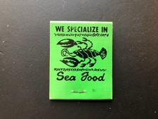 OLD Vintage "FIN & CLAW Restaurant" Staten Island NJ matchbook MADE IN USA