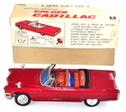 Vintage Bandai Tin 1966 Cadillac Red Japan 1960s Battery Car Works Rare Boxed JP