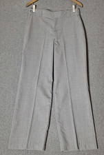 Prada 2024 Main-Line Light Gray Fine Wool Wide Fit Pants Men Romania US 32 - REV