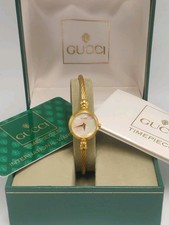 Vintage [Near MINT] GUCCI 2700.2.L Shell Dial Gold Quartz 20mm Japan W/ Warranty