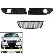 Nebelscheinwerfer Blende Stoßstange Gitter Set für VW Polo 9N3 GTI 2005-2009