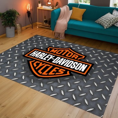 Harley Rug, Biker Rug, Biker Gift Rug, Motorcycle Rug, Motorcycle Area Rug